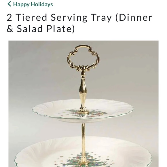 Vintage Nikko "Holiday Greetings" two tiered serving tray made in Japan - Picture 4 of 4